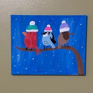 The 3 snow birds Painting